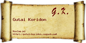 Gutai Koridon névjegykártya